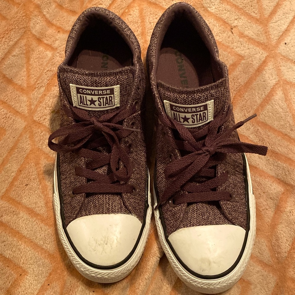 Converse All Star, women’s size 10. Worn one time in the house.